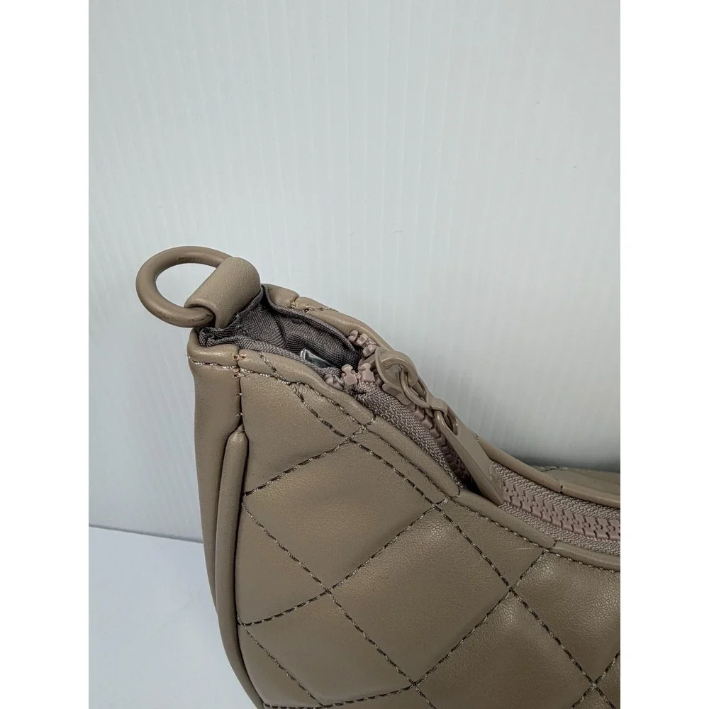 Buffbunny Collection Shoulder Bag Womens Quilted Faux Leather Crescent‎ Purse